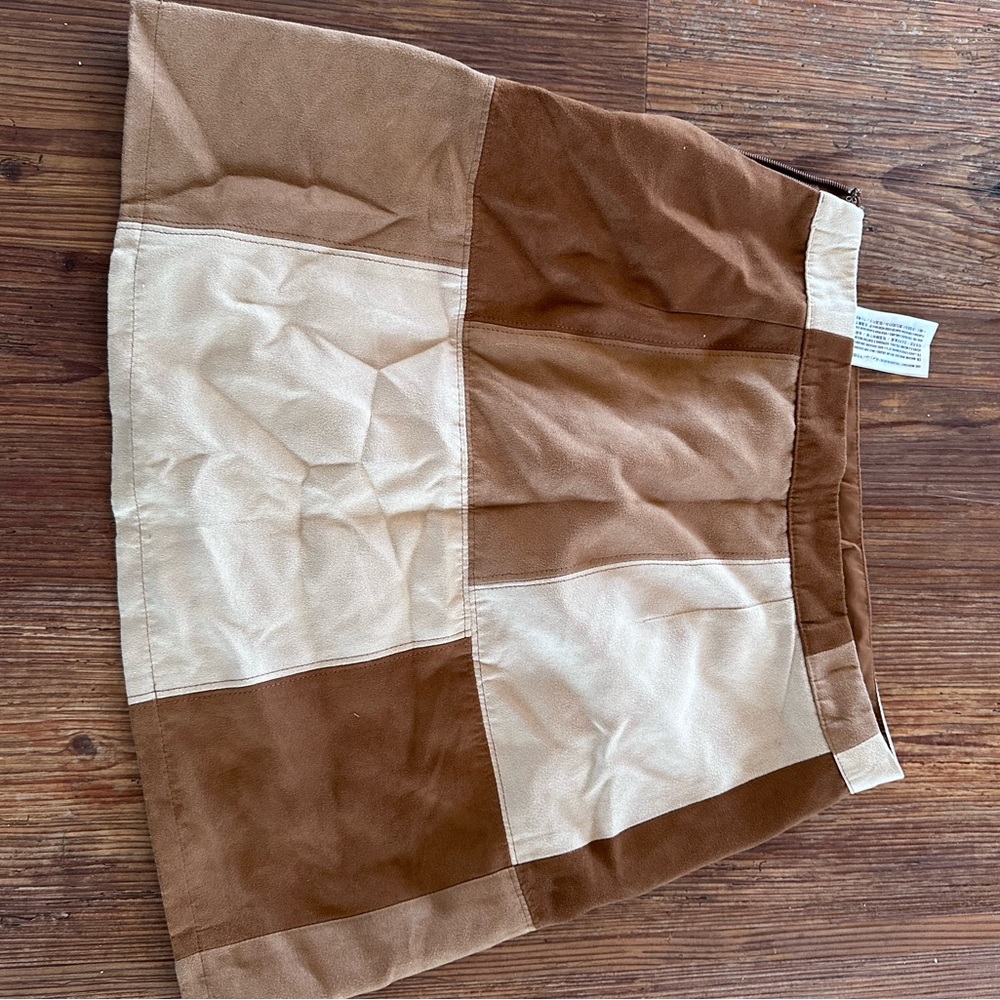 Hollister Brown and Tan Mini Skirt